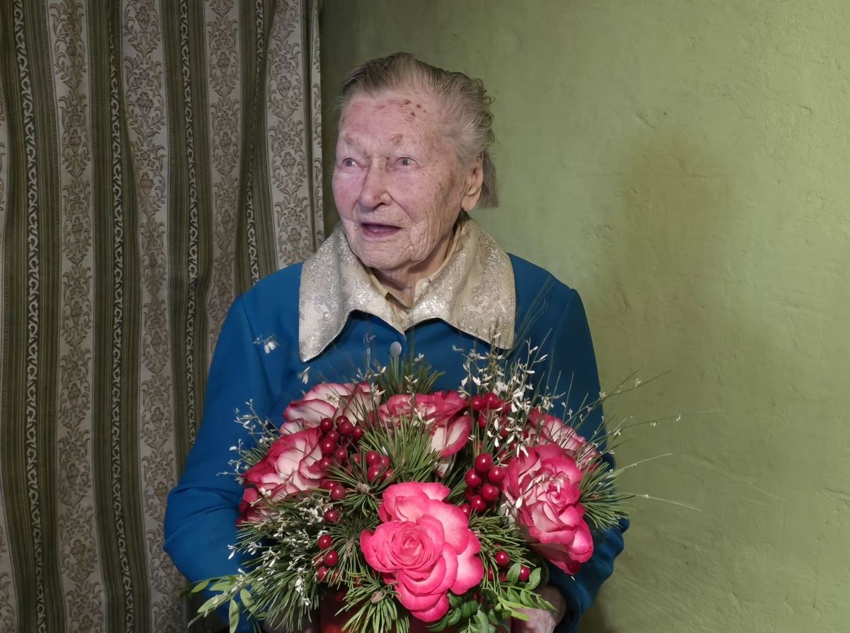 102-ojo gimtadienio proga pasveikinta senjorė iš Drūkčių