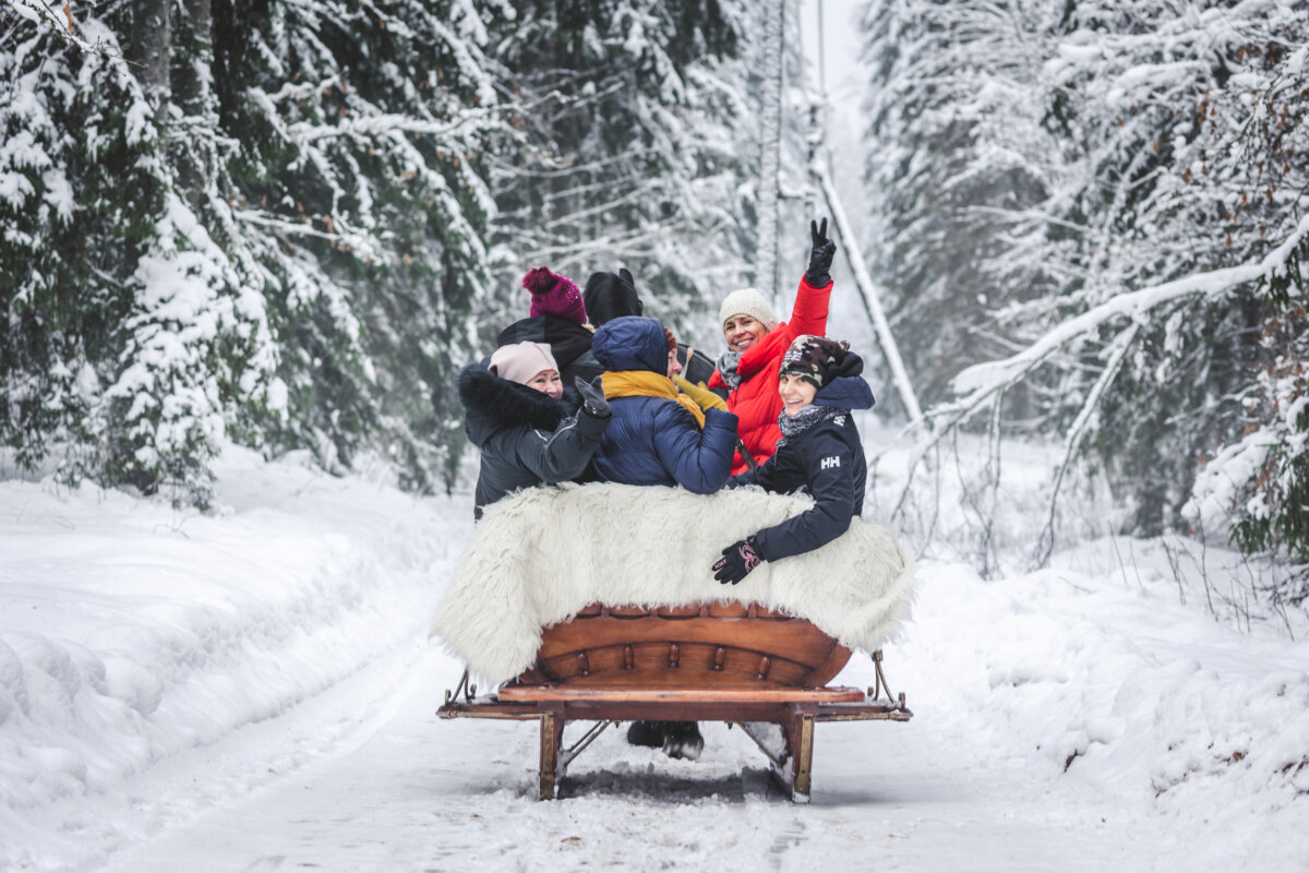 Žie­mos pra­mo­gos vi­lio­ja į lau­ką