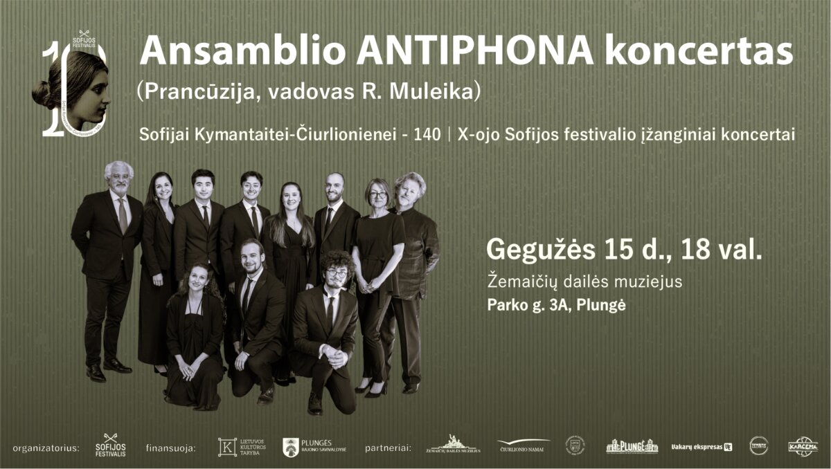 Sofijai Čiurlionienei-Kymantaitei – 140: ANTIPHONA koncertas istorinėje Mykolo Oginskio rūmų salėje